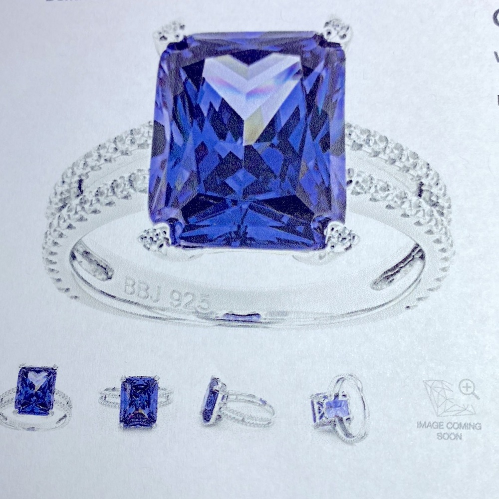 COPY - Bella Luce Esotica Tanzanite & White Diamond Simulants Ring
